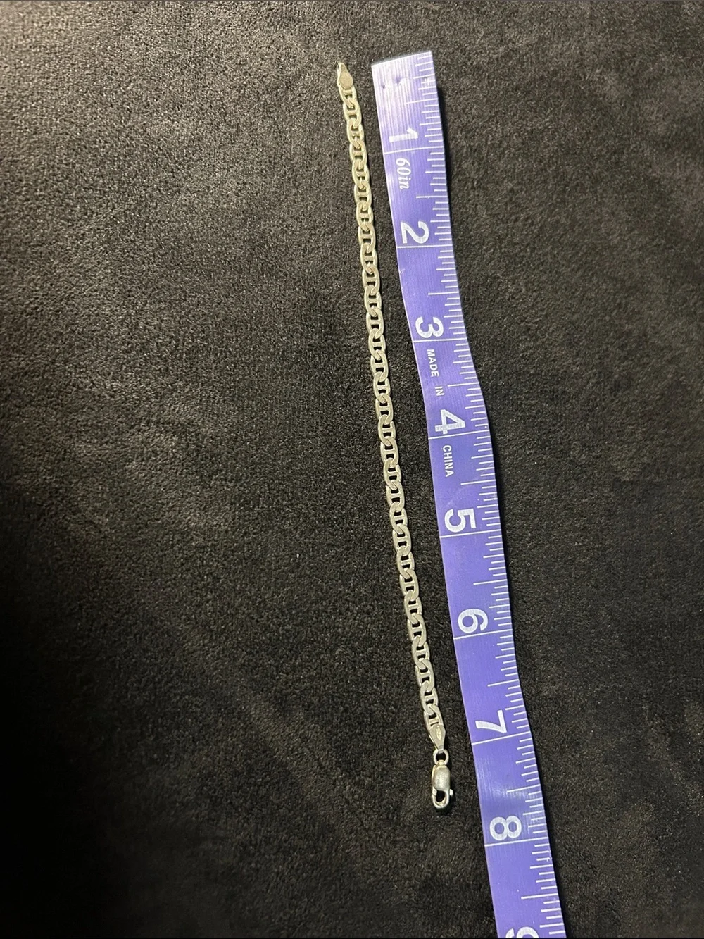 Sterling Silver Men's Figaro Bracelet - Silver